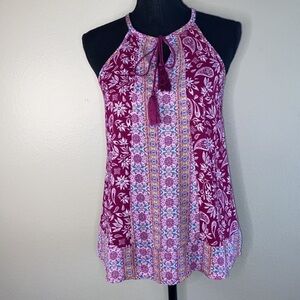 Pink Republic Wine Color Floral Tank